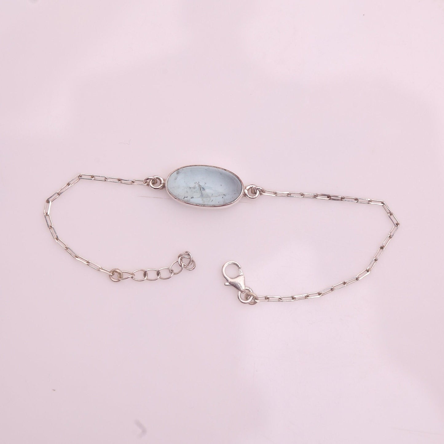 Aquamarine Sterling Silver Bracelet