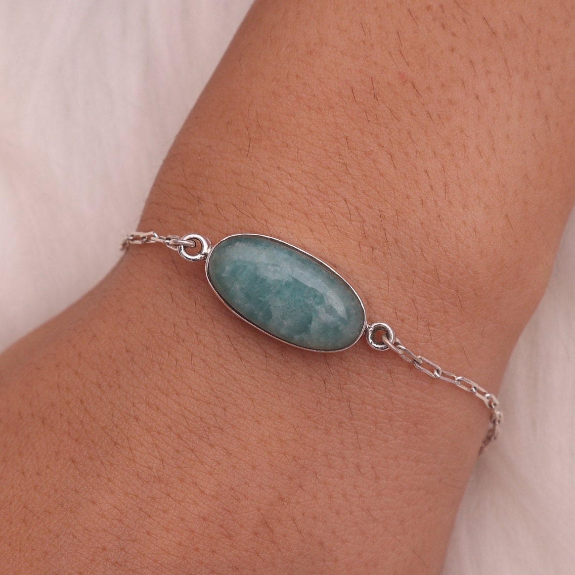 Amazonite Sterling Silver Bracelet