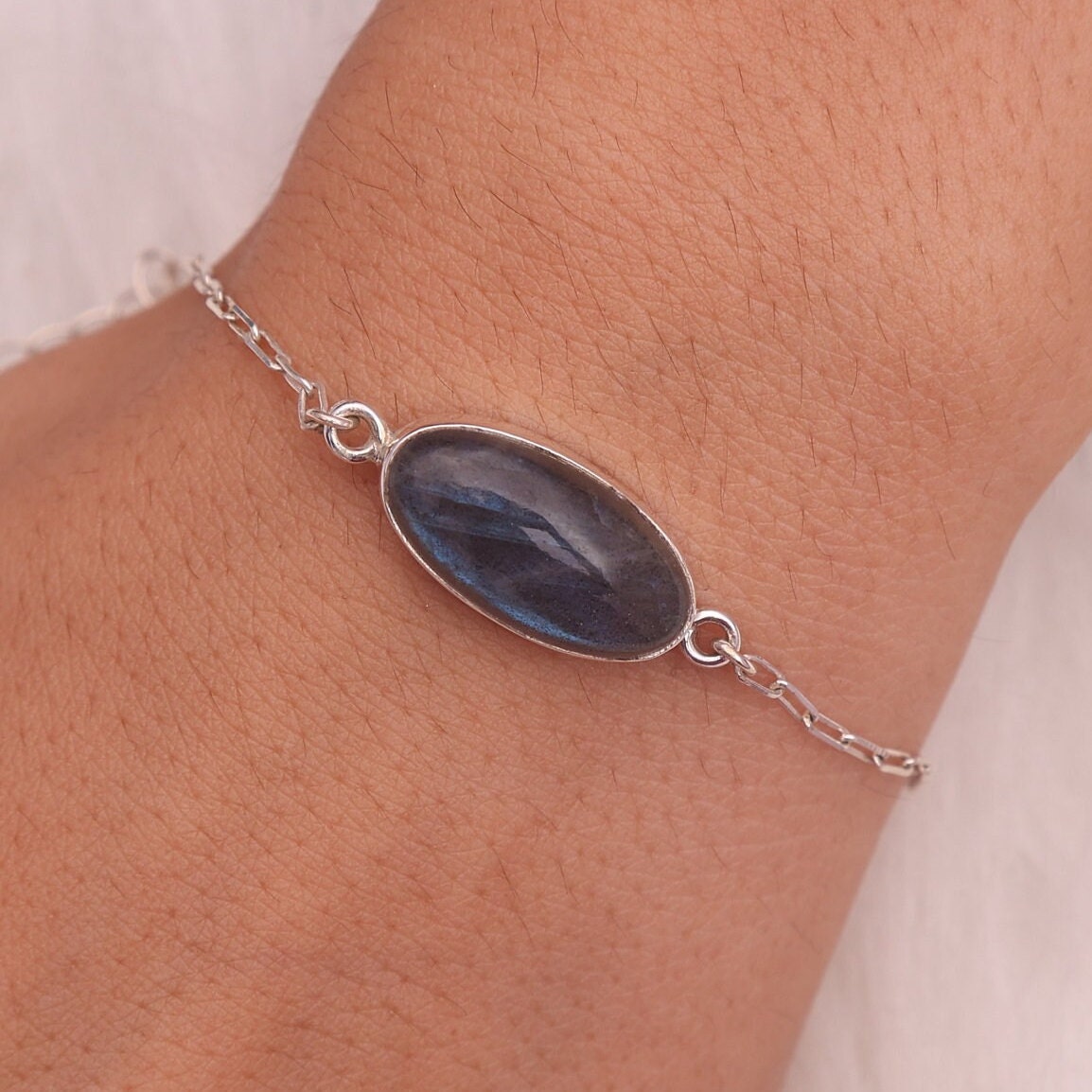 Labradorite Sterling Silver Bracelet