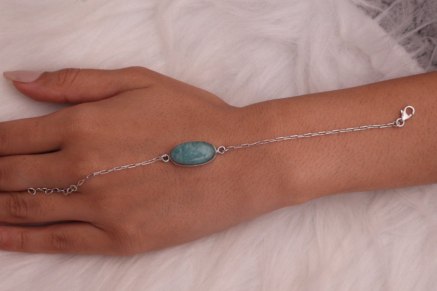 Amazonite Sterling Silver Bracelet