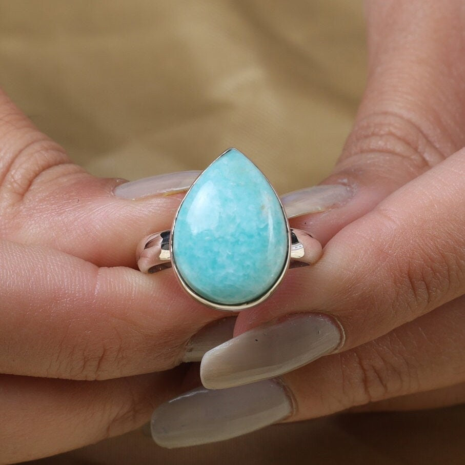 Amazonite Sterling Silver Ring