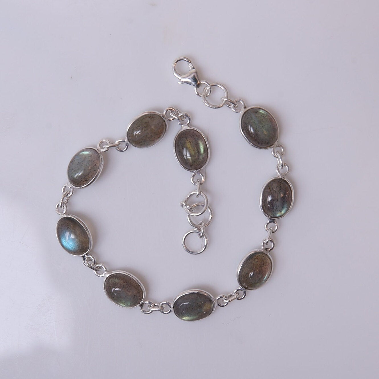 Labradorite Sterling Silver Bracelet