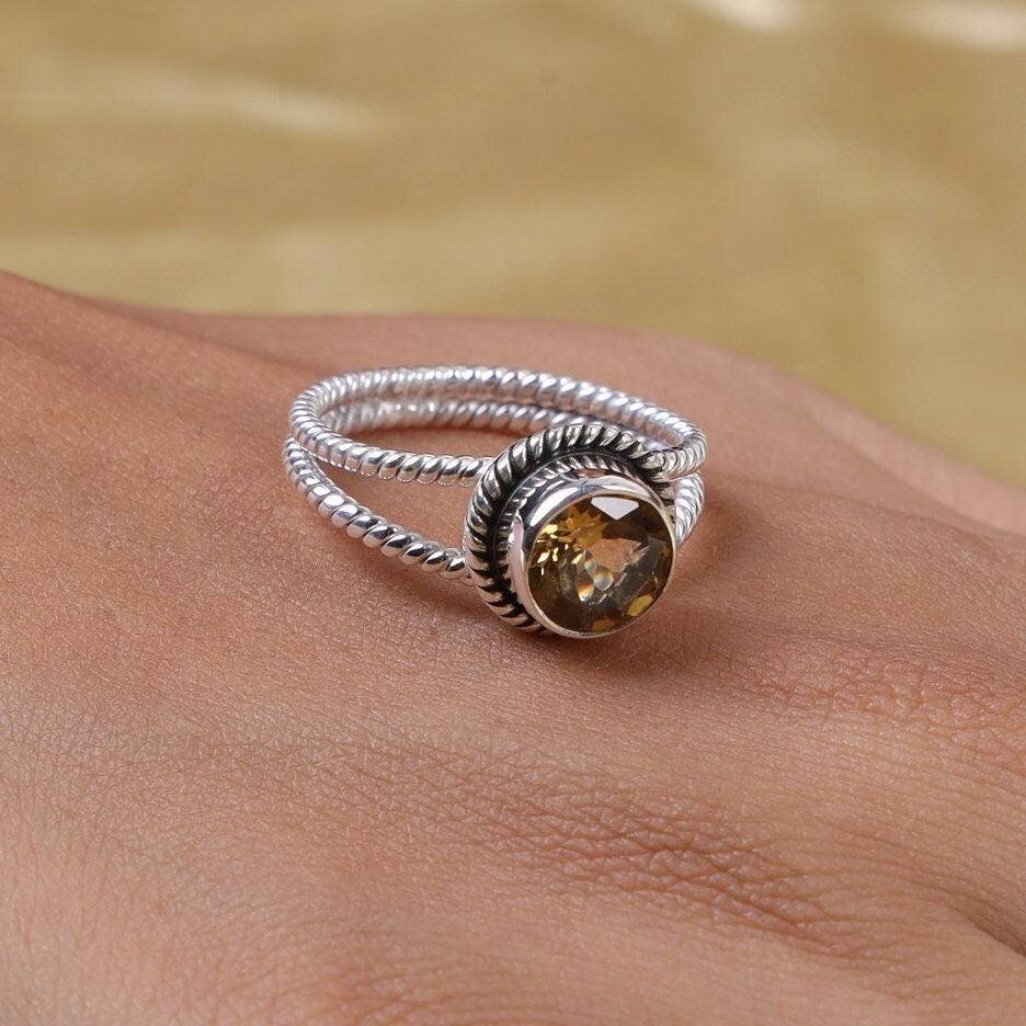 Citrine Sterling Silver Ring