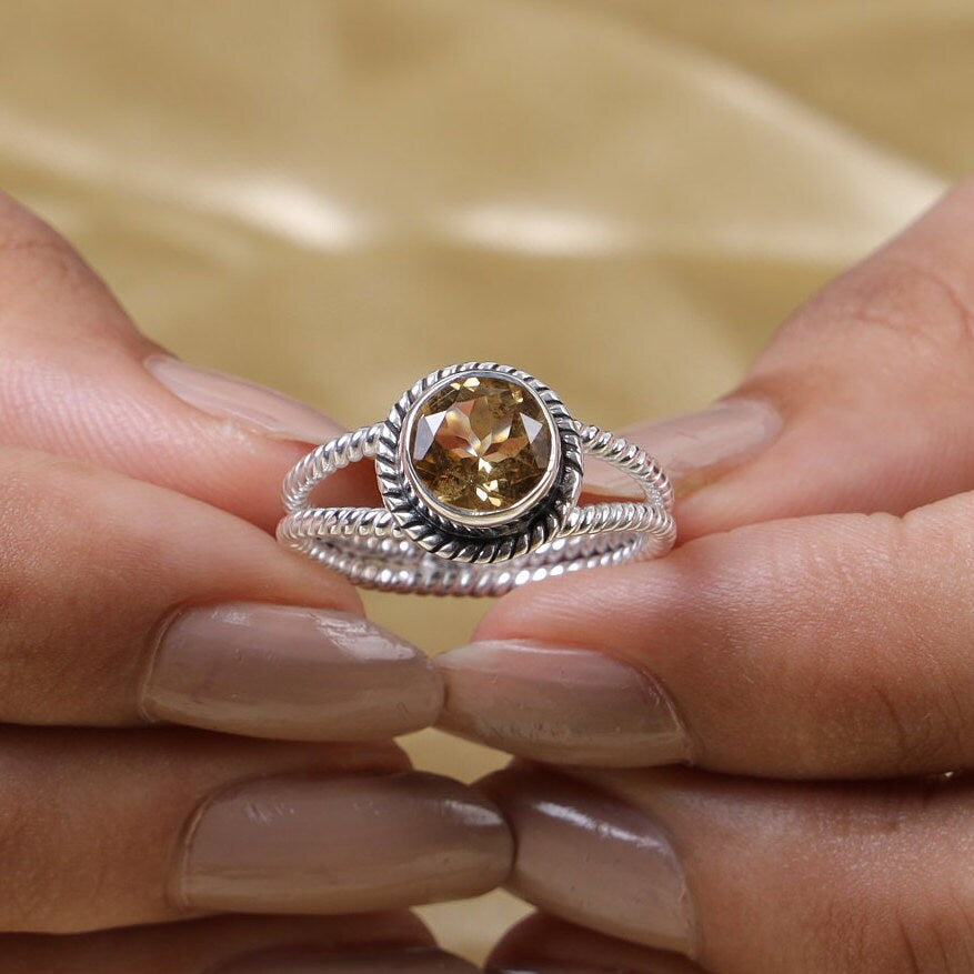 Citrine Sterling Silver Ring