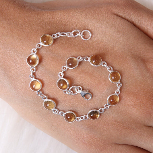 Citrine Sterling Silver Bracelet