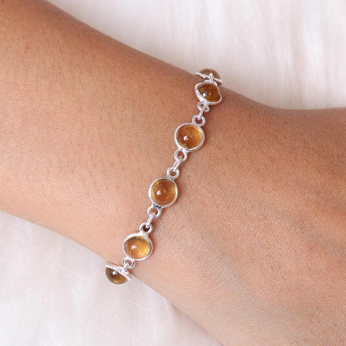 Citrine Sterling Silver Bracelet