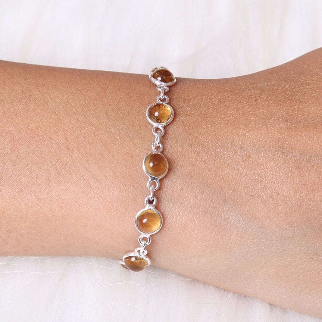 Citrine Sterling Silver Bracelet