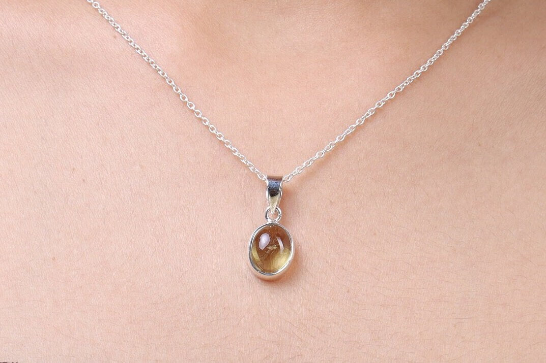 Citrine Sterling Silver Pendant