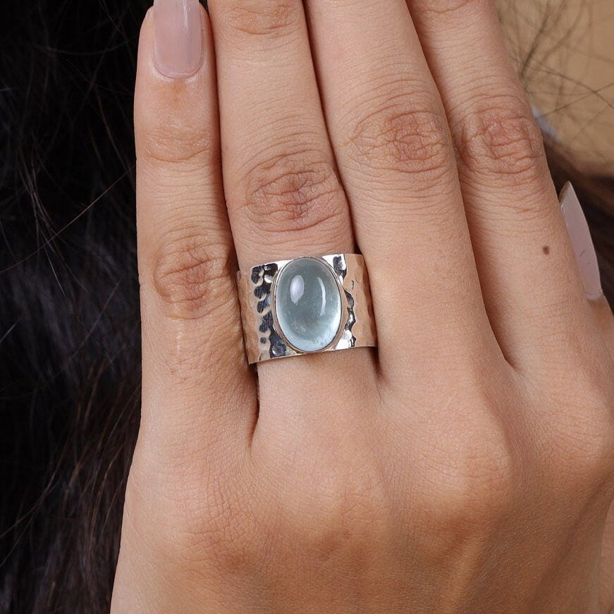 Aquamarine Sterling Silver Ring