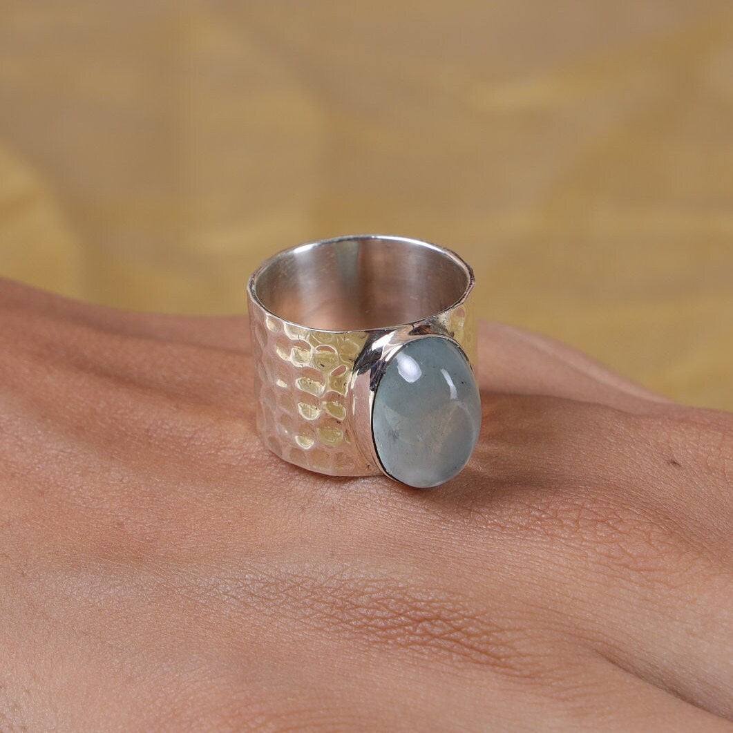 Aquamarine Sterling Silver Ring