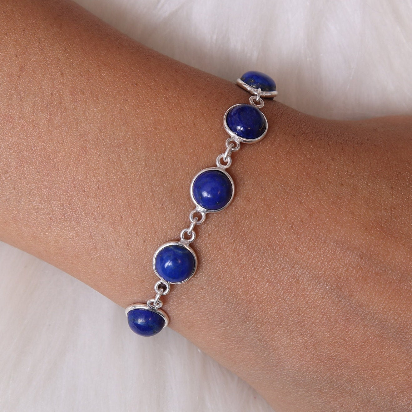 Lapis Lazuli Sterling Silver Bracelet