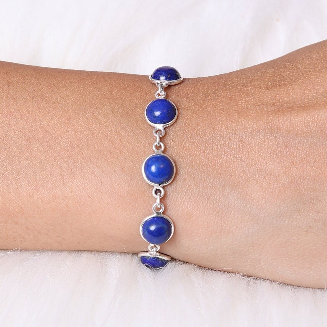 Lapis Lazuli Sterling Silver Bracelet