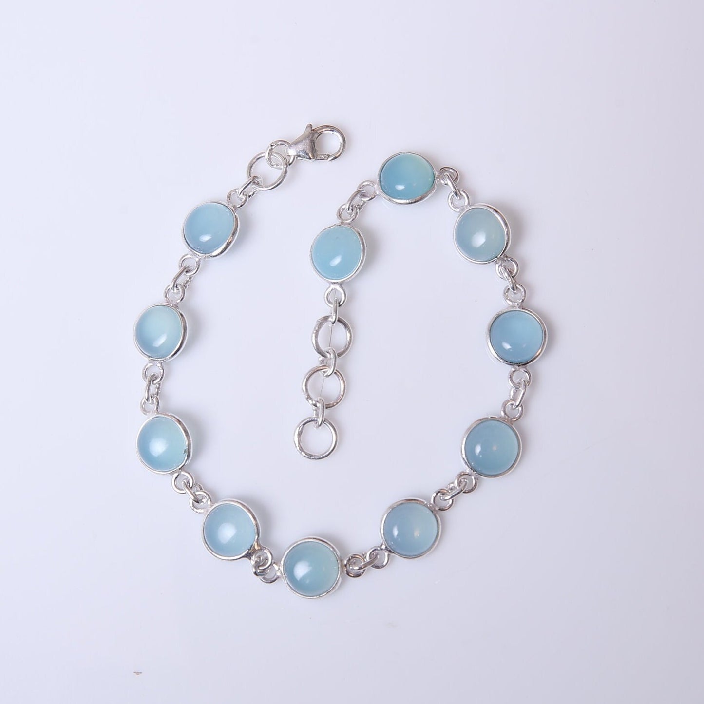 Aquamarine Sterling Silver Bracelet