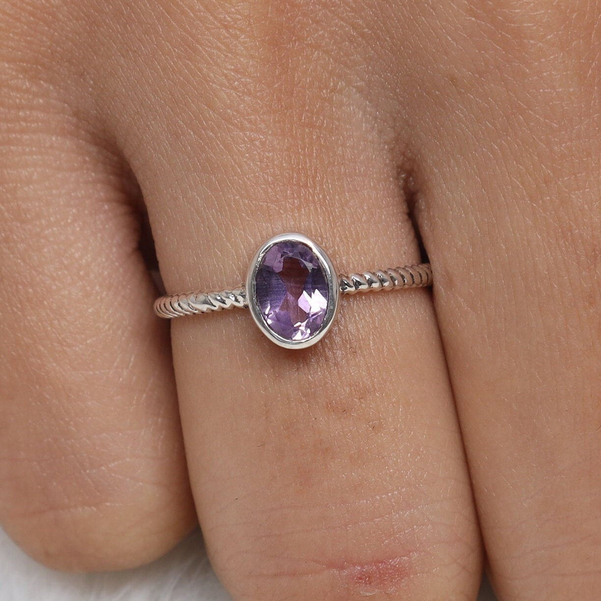 Amethyst Sterling Silver Ring