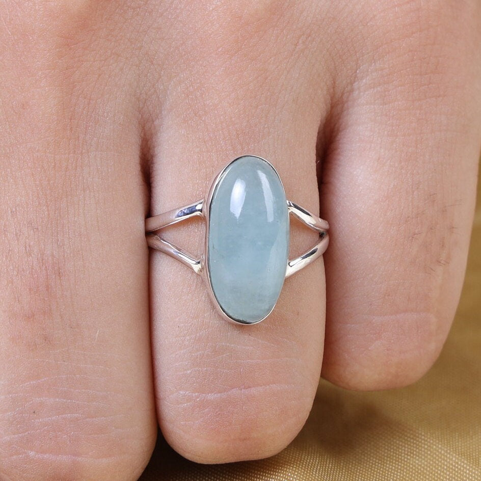 Aquamarine 925 Sterling Silver Ring