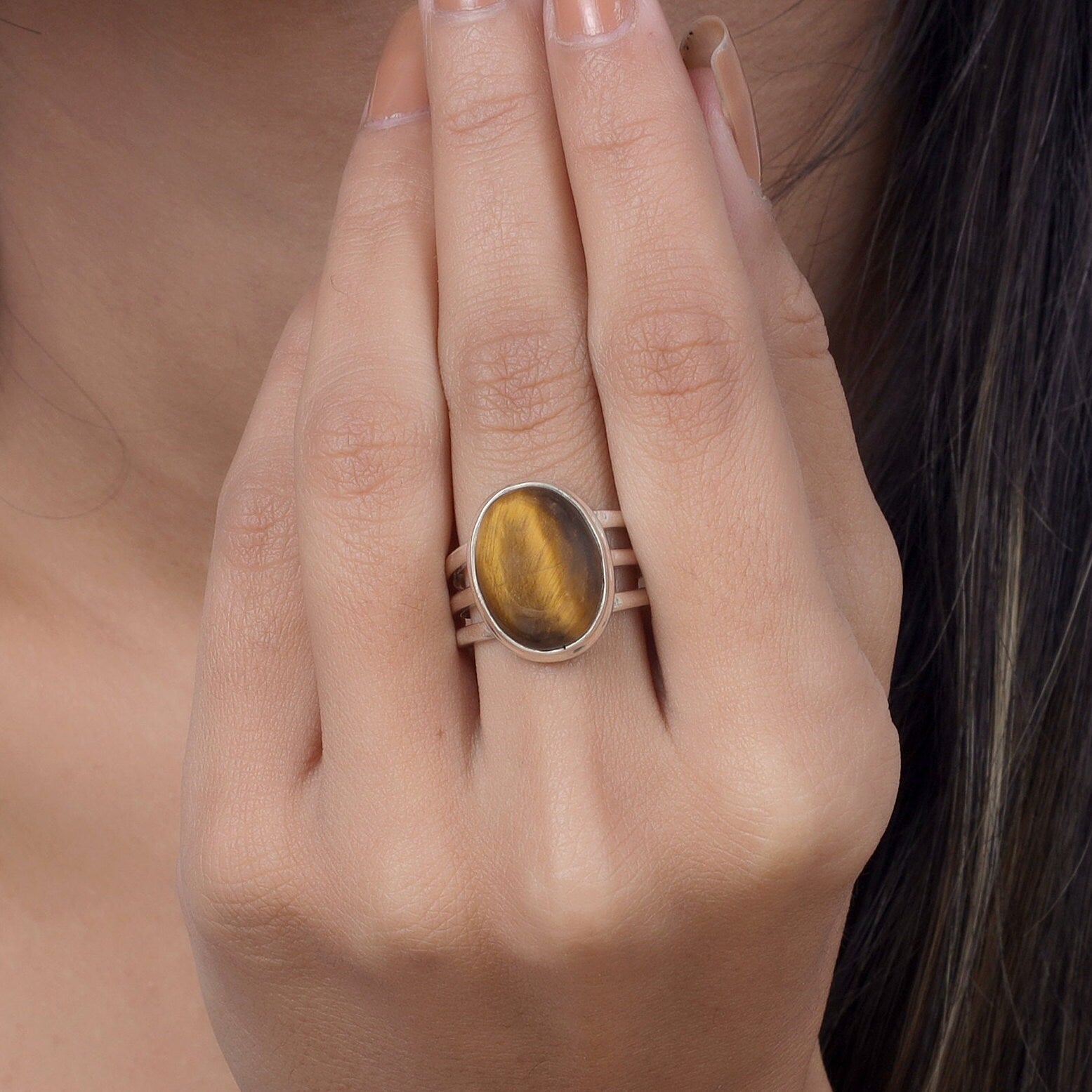 Tiger Eye Sterling Silver Ring