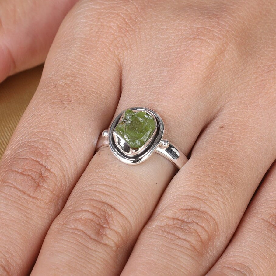 Peridot Sterling Silver Ring