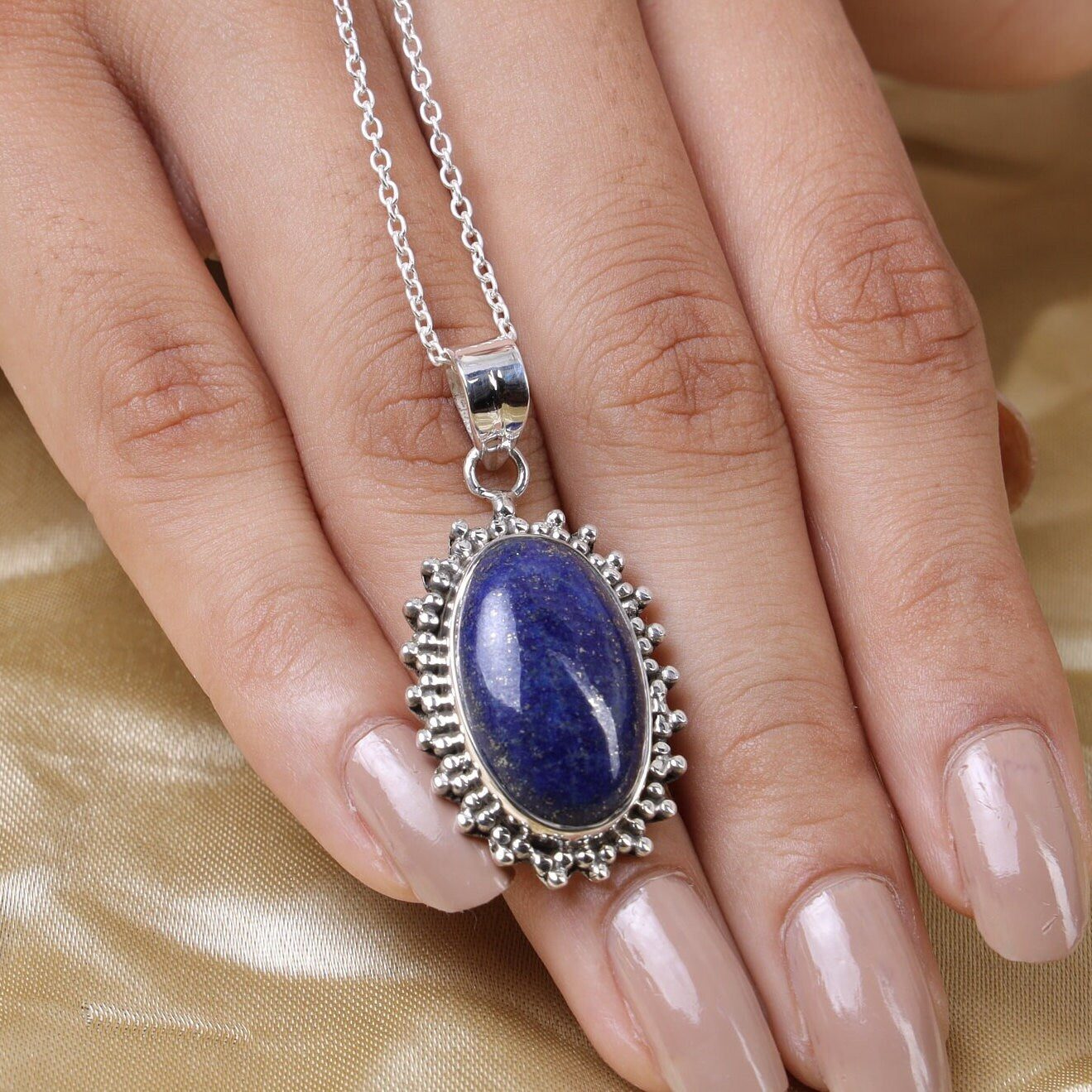 Lapis Lazuli Sterling Silver Pendant