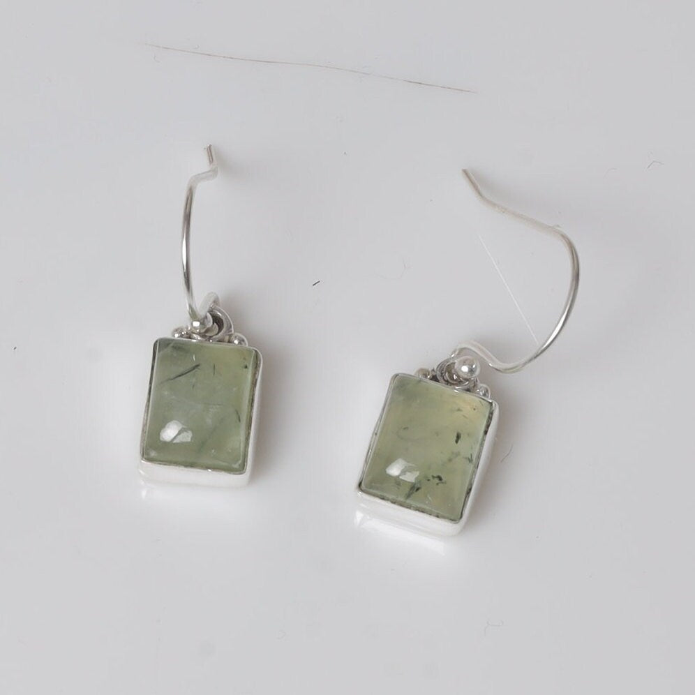 Prehnite Sterling Silver Earrings