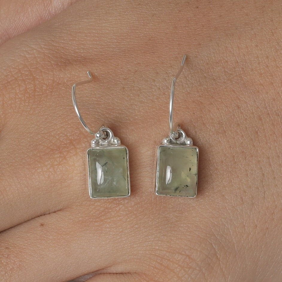 Prehnite Sterling Silver Earrings