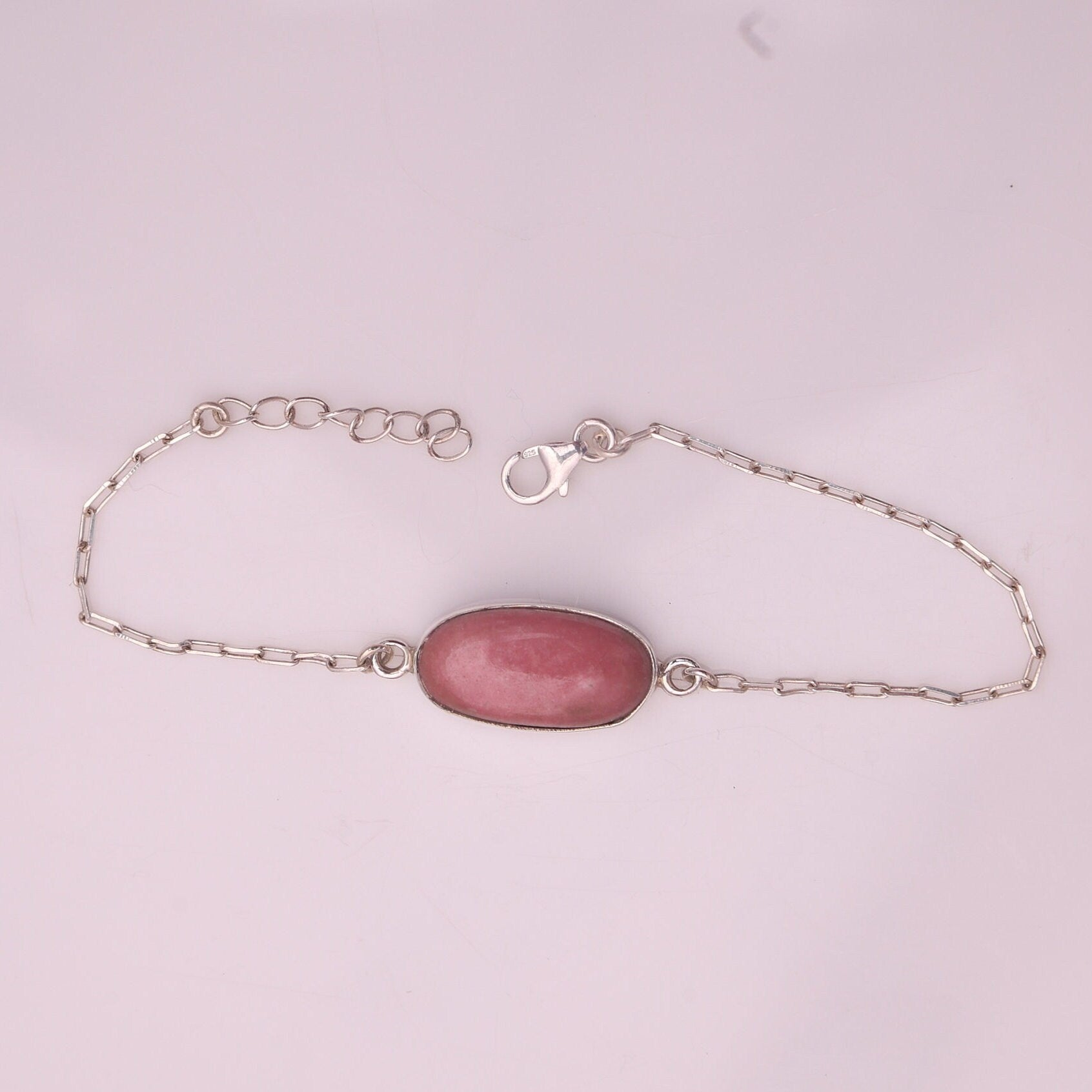 Thulite Sterling Silver Bracelet