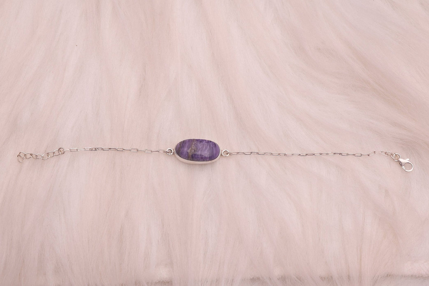 Charoite Sterling Silver Bracelet