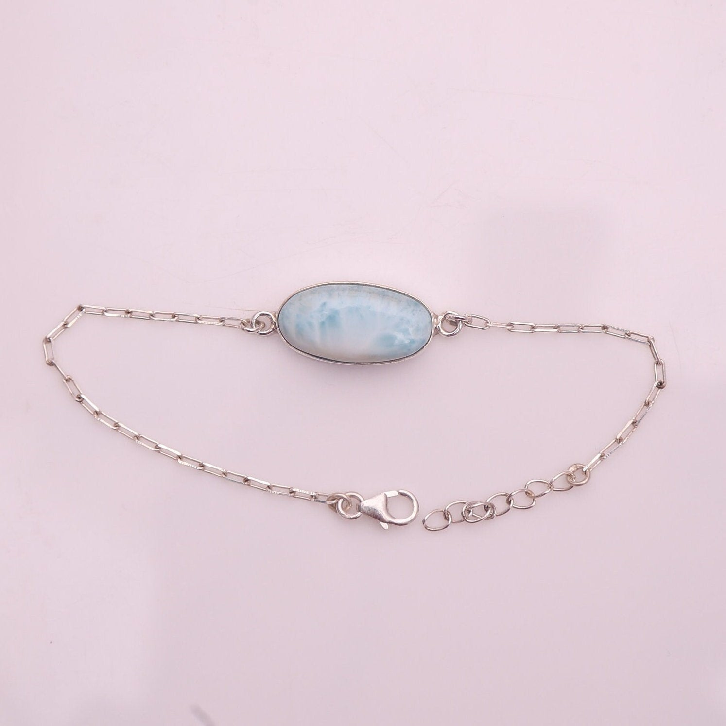 Dominican Larimar Sterling Silver Bracelet