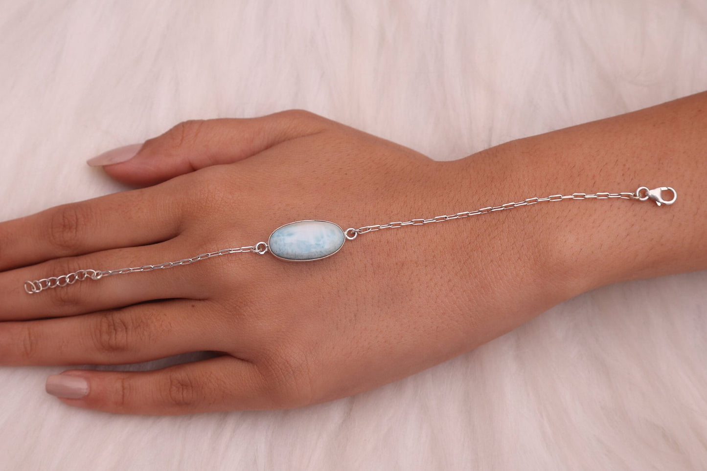 Dominican Larimar Sterling Silver Bracelet