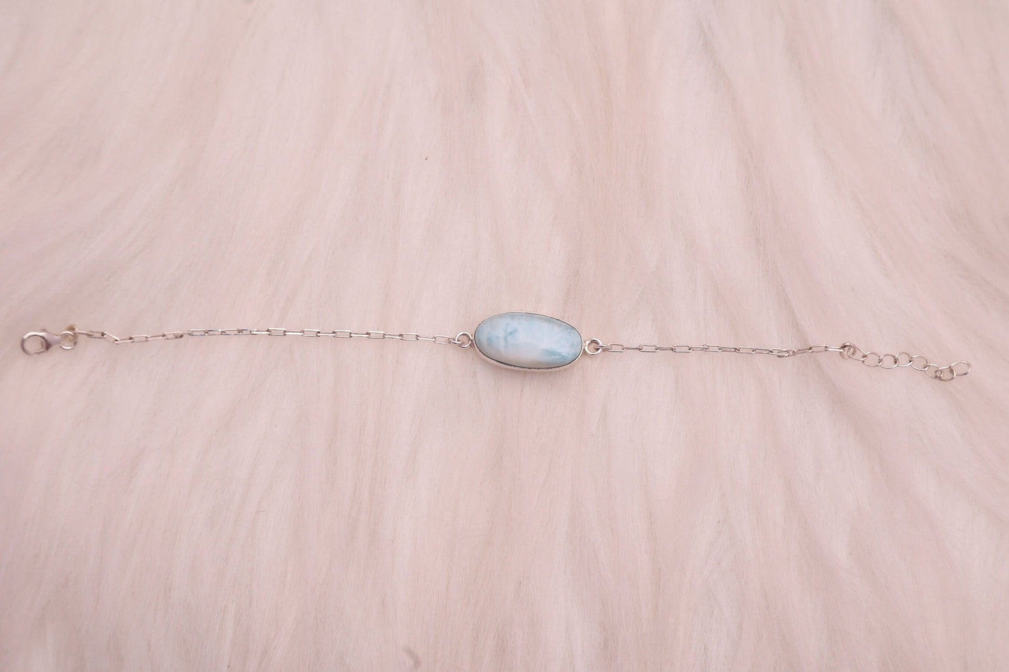 Dominican Larimar Sterling Silver Bracelet