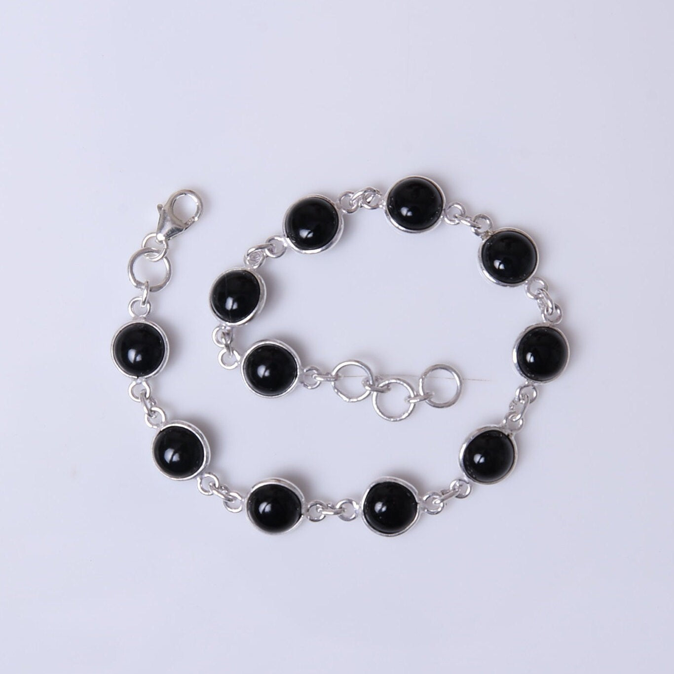 Black Onyx Sterling Silver Bracelet