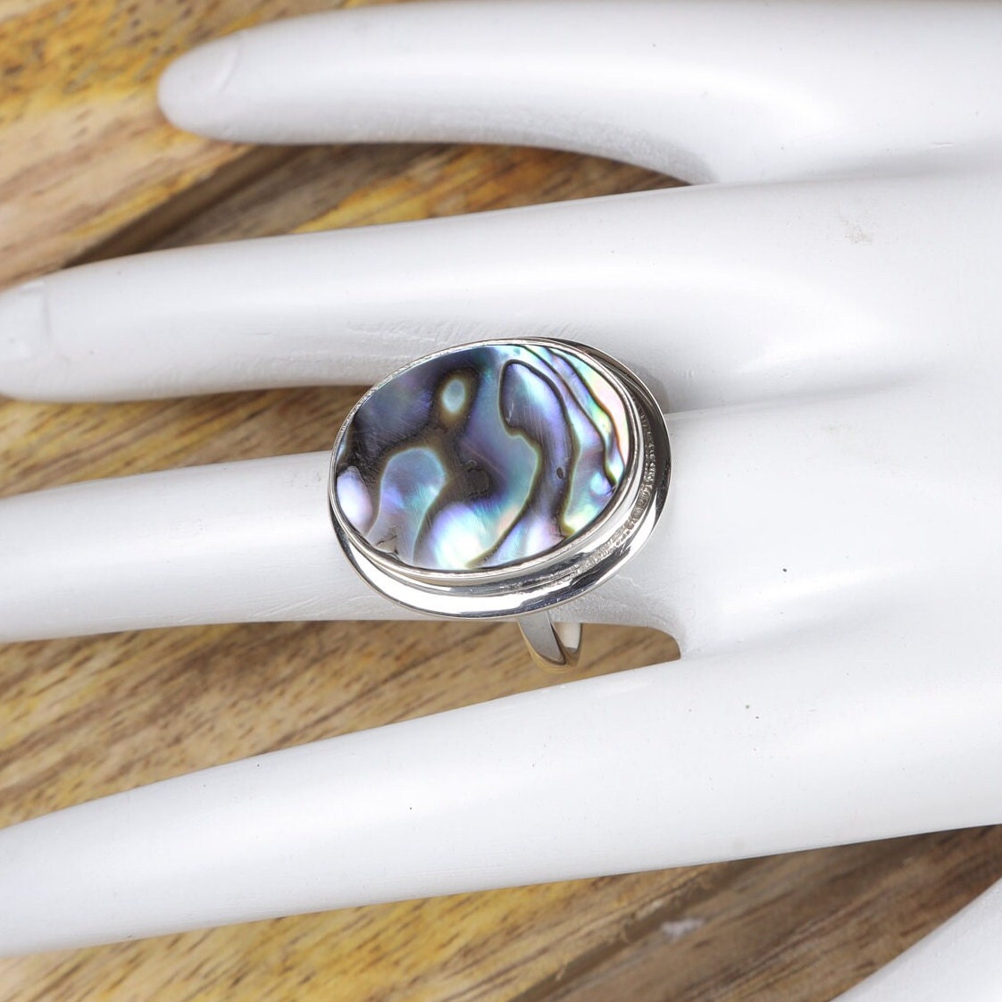 Abalone Shell 925 Sterling Silver Ring