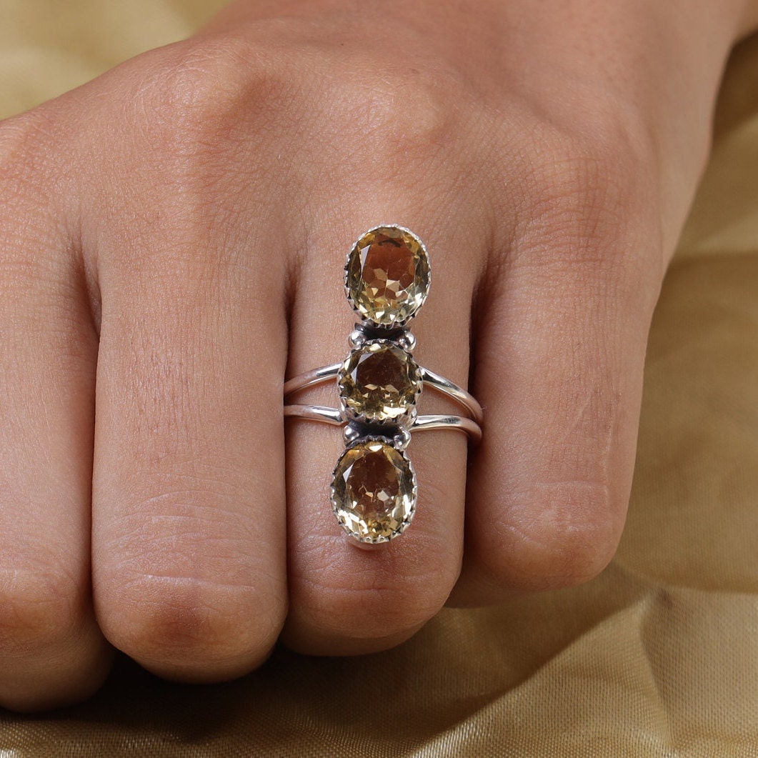 Citrine Sterling Silver Ring