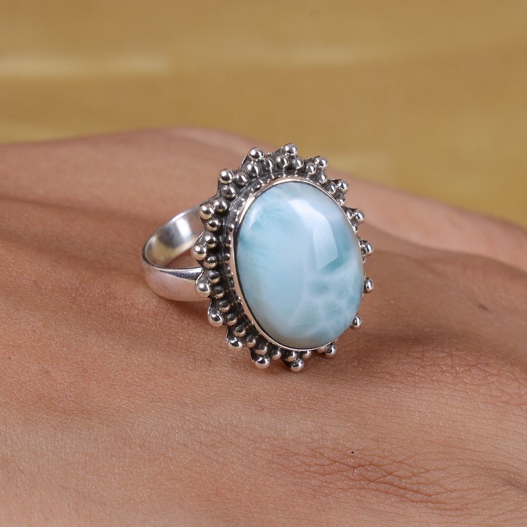 Dominican Larimar Sterling Silver Ring