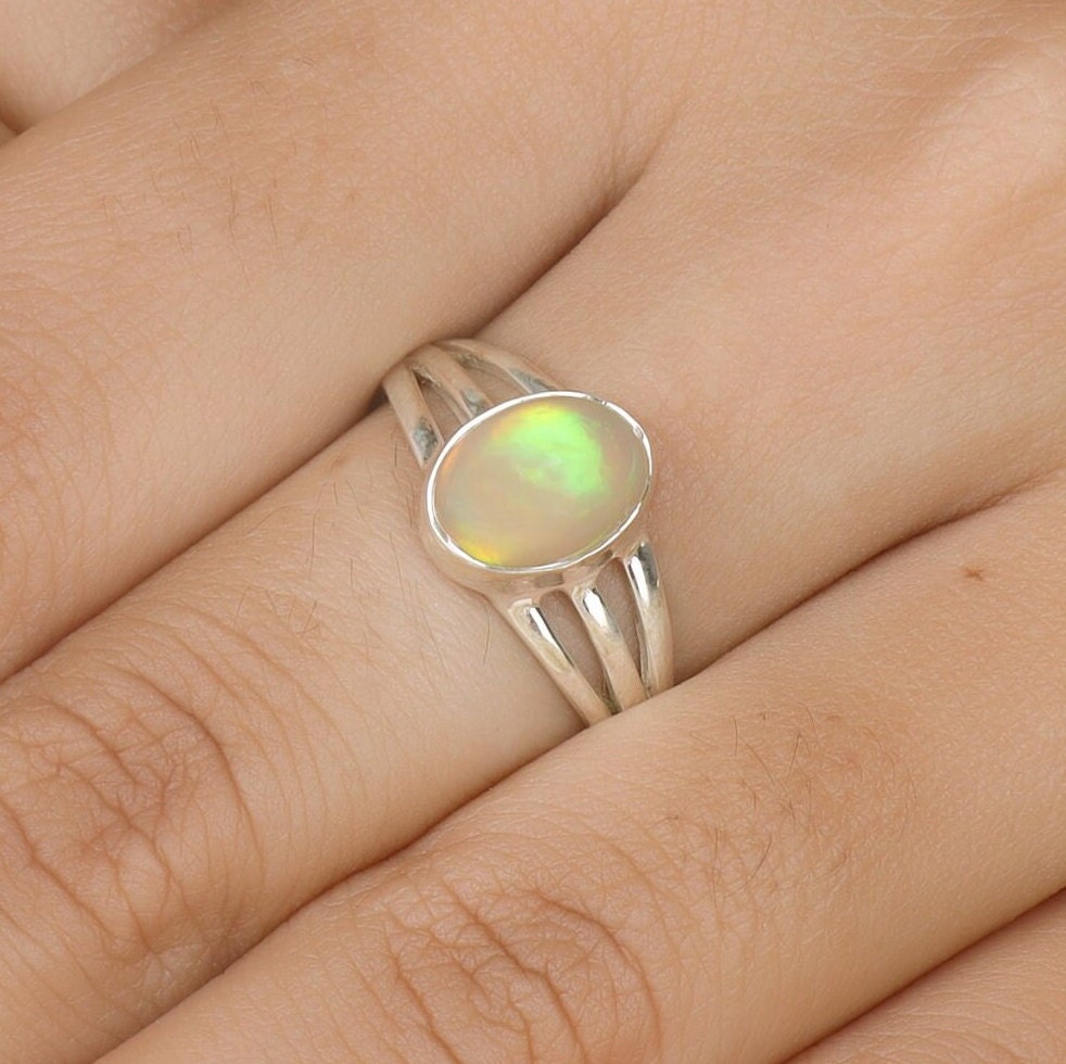 Ethiopian Opal Sterling Silver Ring