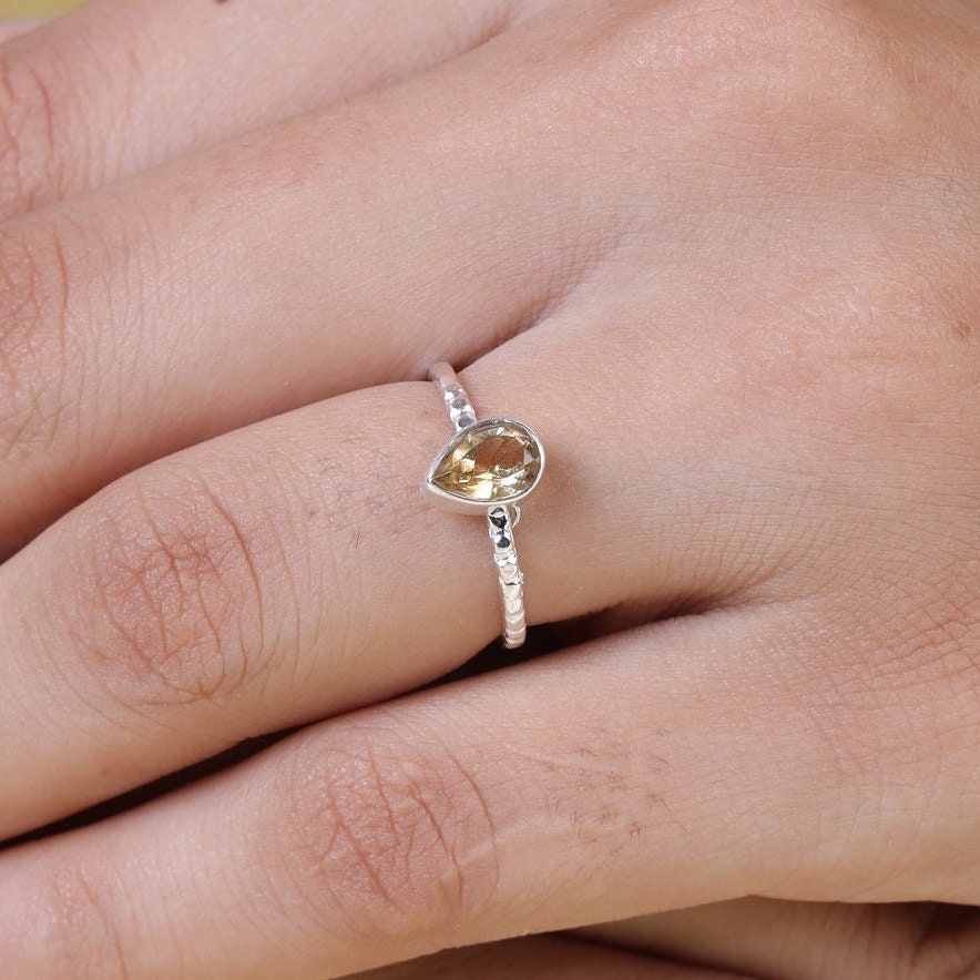 Citrine Sterling Silver Ring