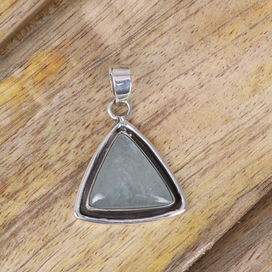 Aquamarine Sterling Silver Pendant