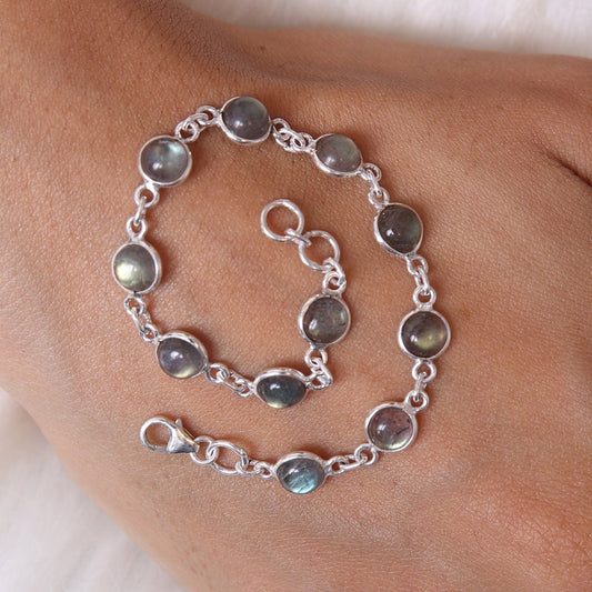 Labradorite Sterling Silver Bracelet