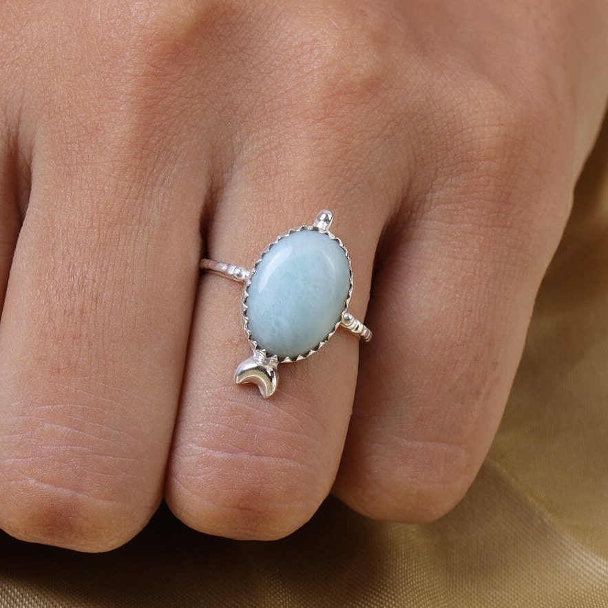 Dominican Larimar Sterling Silver Ring