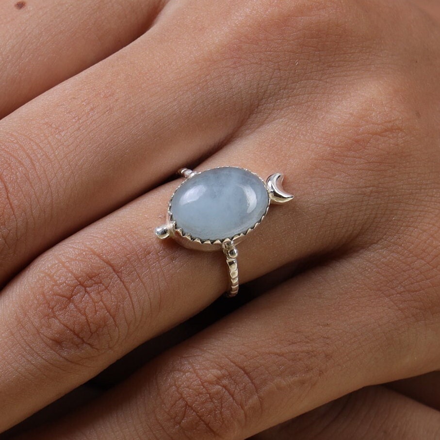 Aquamarine 925 Sterling Silver Ring