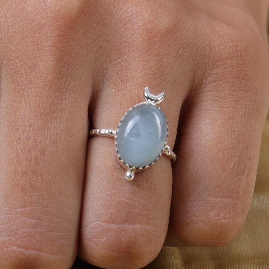 Aquamarine 925 Sterling Silver Ring