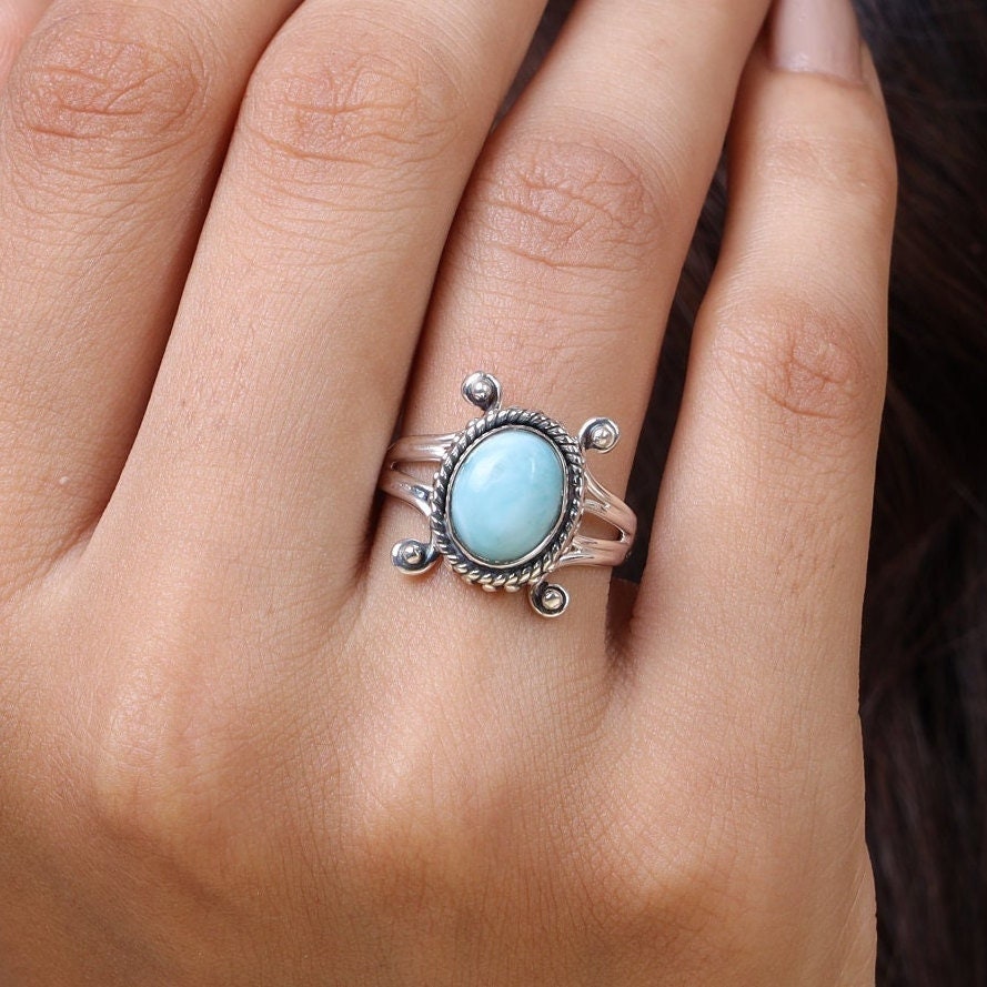 Dominican Larimar Sterling Silver Ring