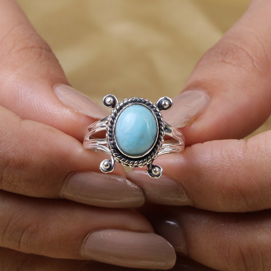 Dominican Larimar Sterling Silver Ring