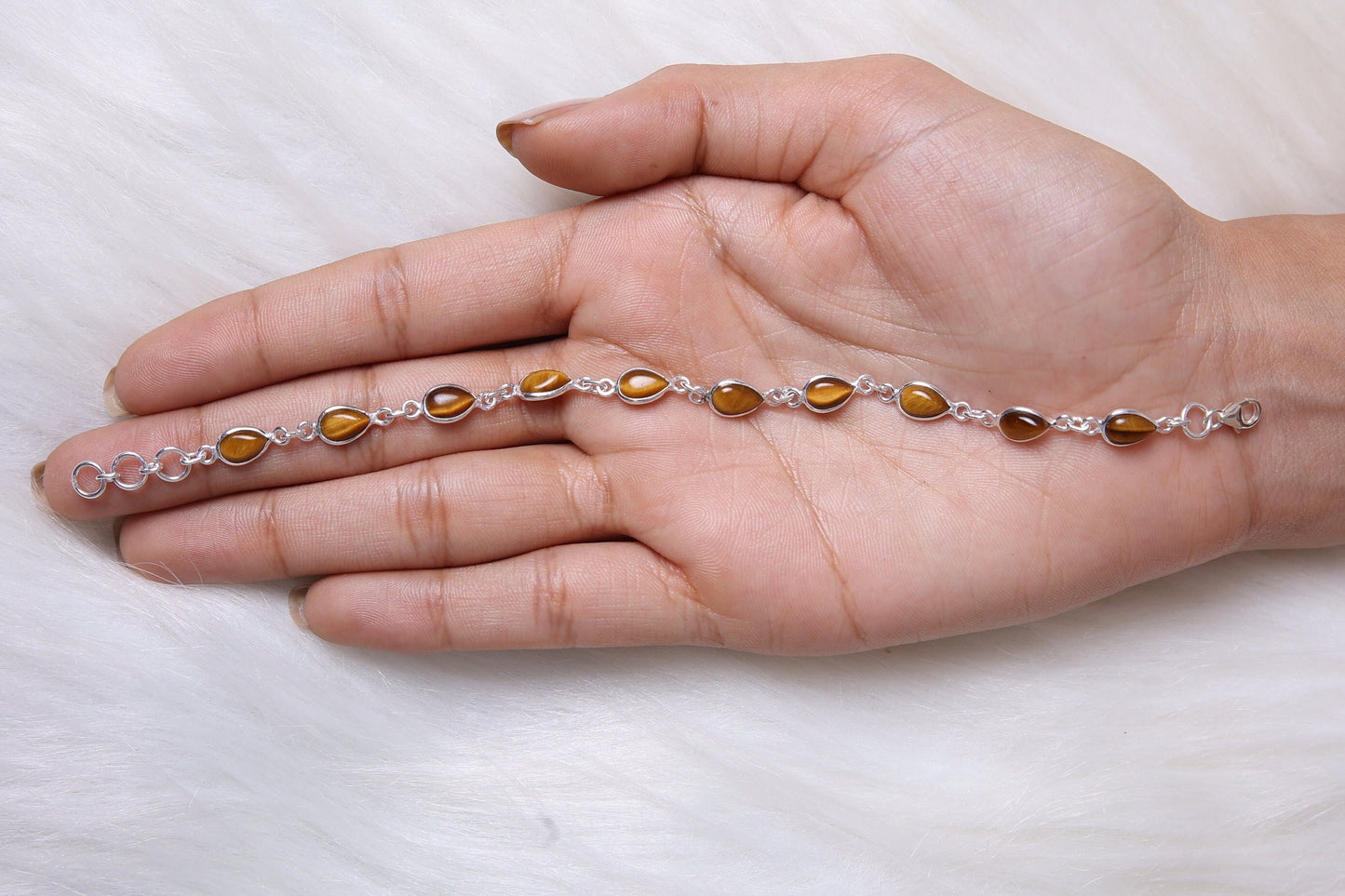 Tiger Eye Sterling Silver Bracelet