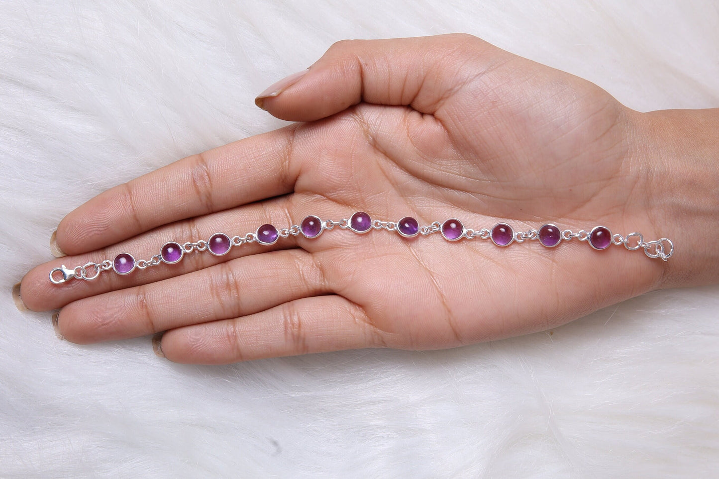 Amethyst Sterling Silver Bracelet