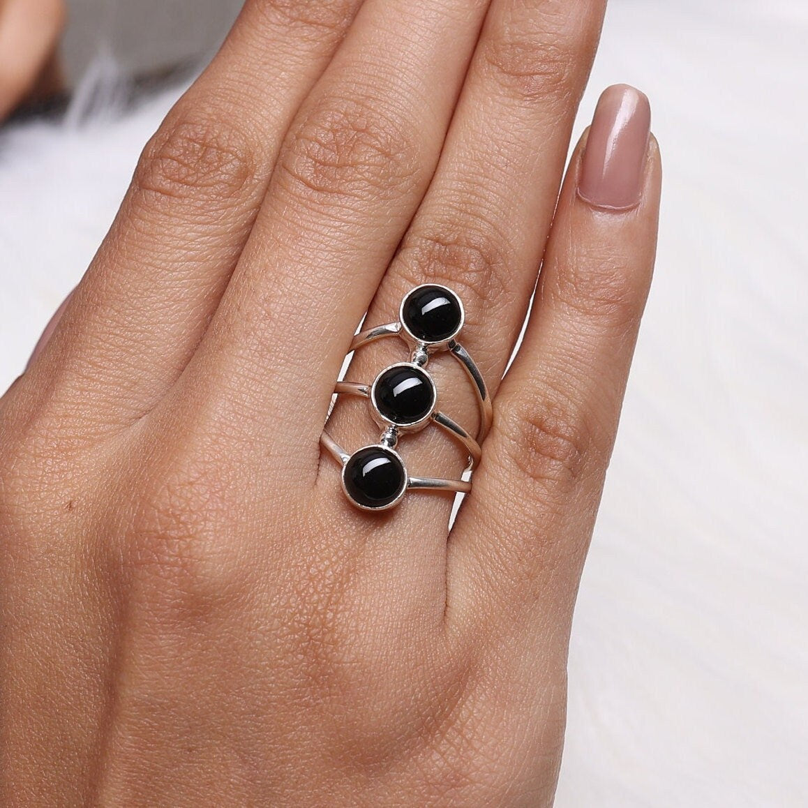 Black Onyx 925 Sterling Silver Ring