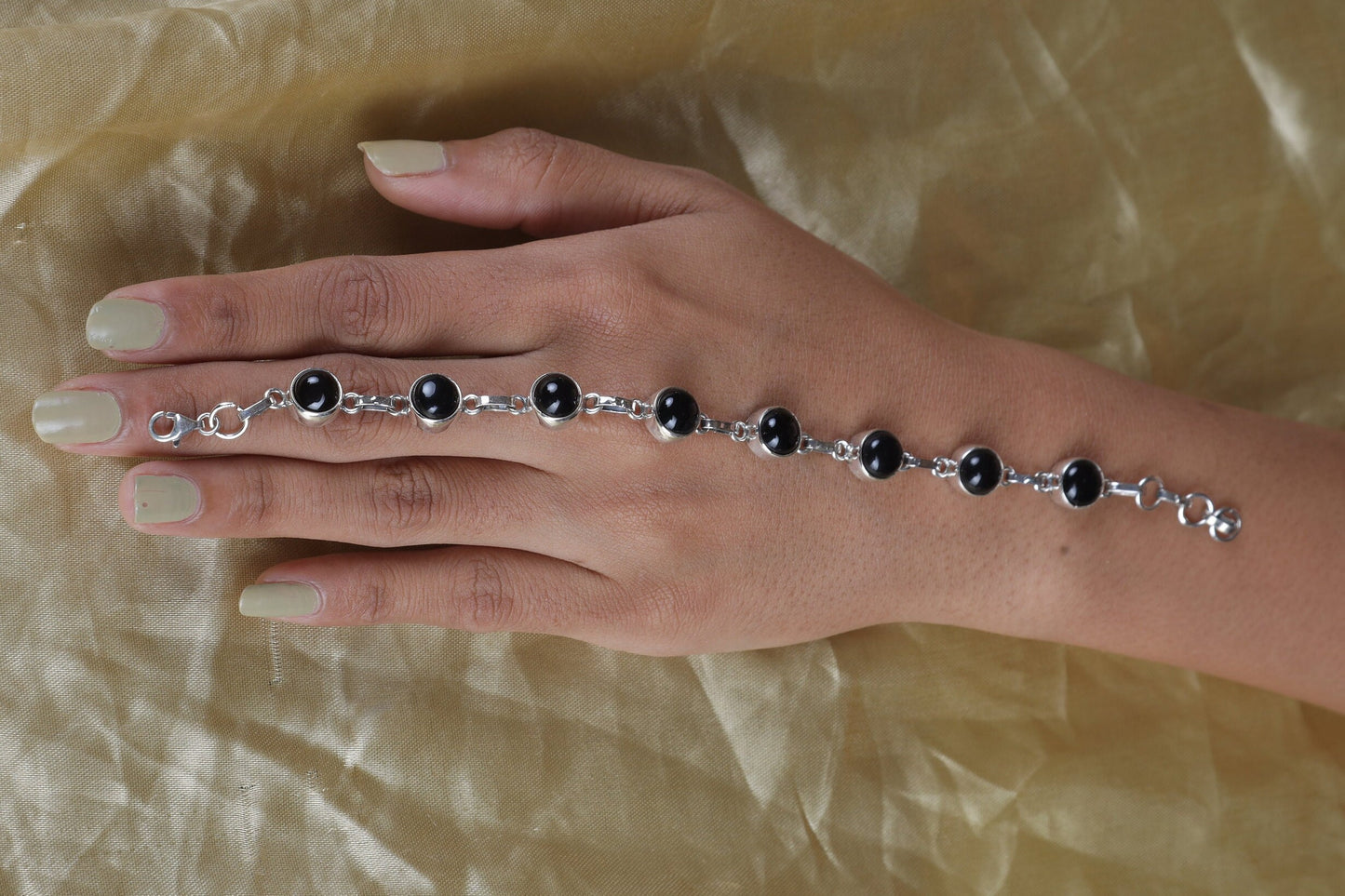 Black Onyx Sterling Silver Bracelet