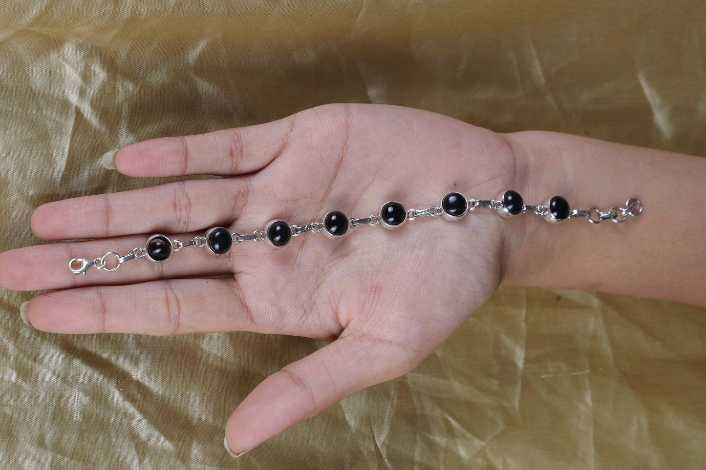 Black Onyx Sterling Silver Bracelet