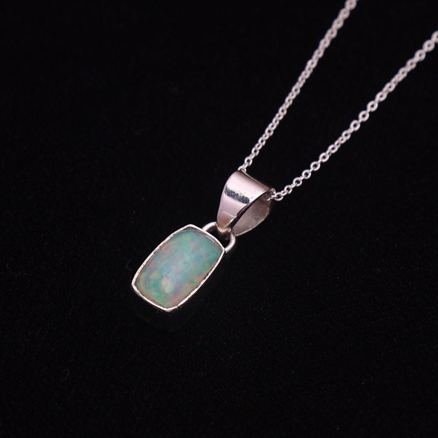 Ethiopian Opal Sterling Silver Pendant