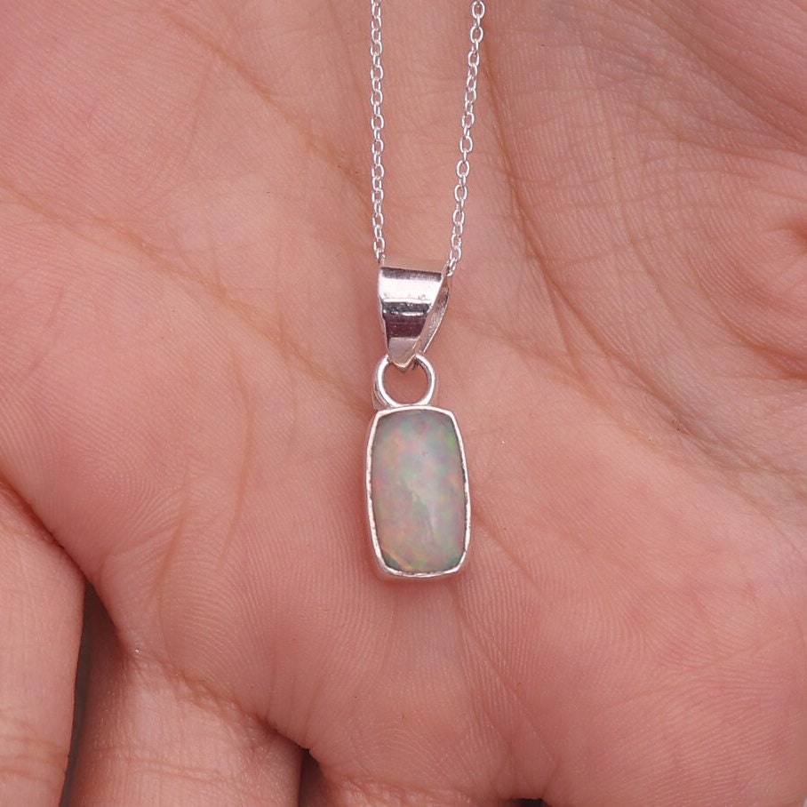 Ethiopian Opal Sterling Silver Pendant