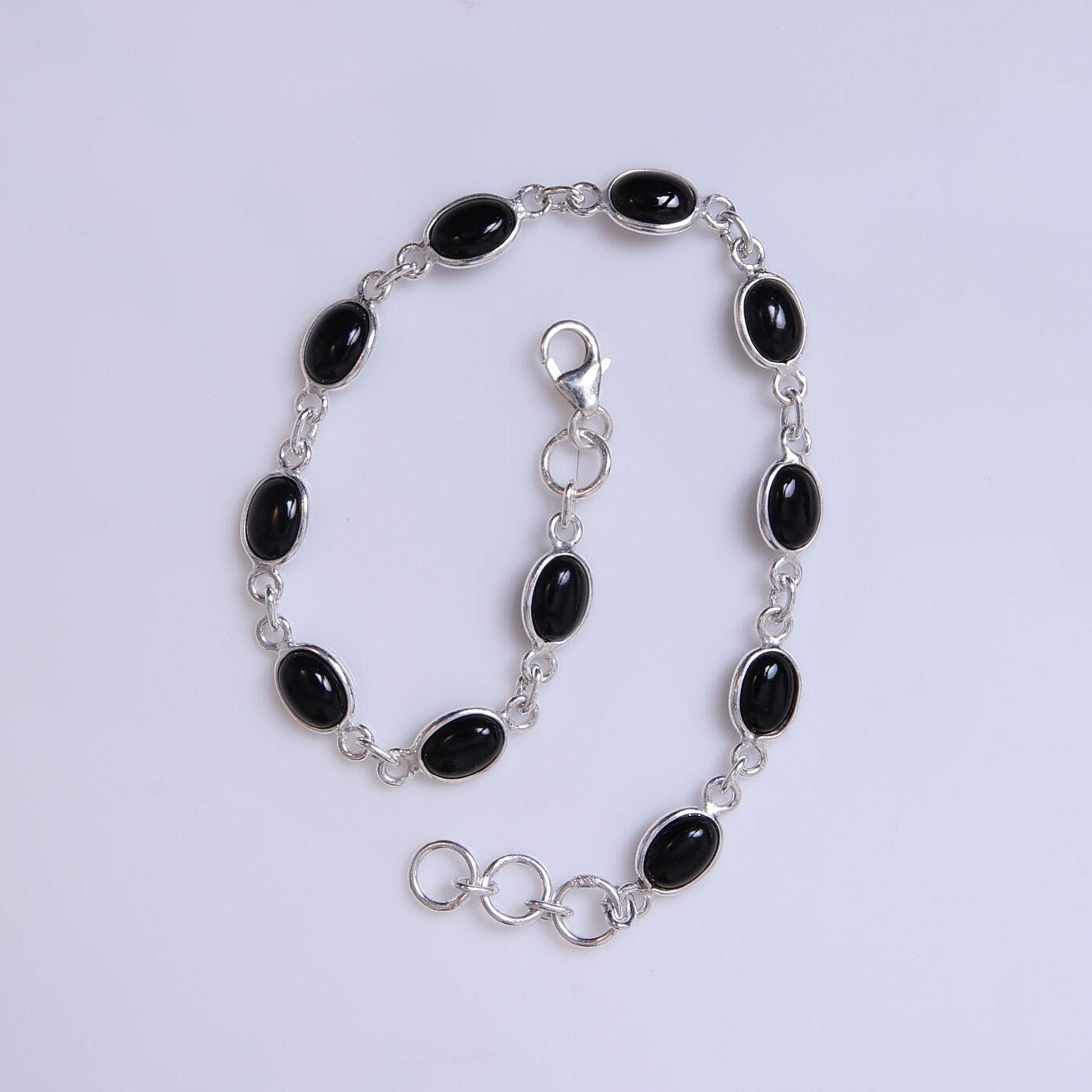 Black Onyx Sterling Silver Bracelet